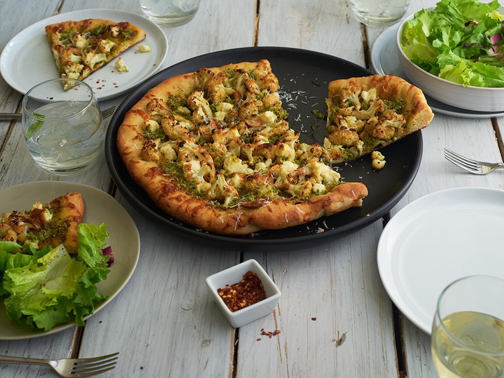 Organic Pesto Cauliflower Pizza